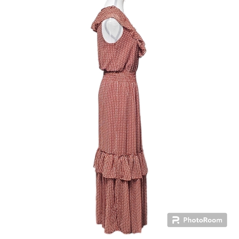 MAX STUDIO | TIRED RUFFLE SLEEVLESS DRESS - Picture 9 of 16